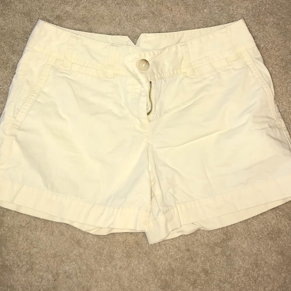 Light yellow LOFT size 2 shorts.
